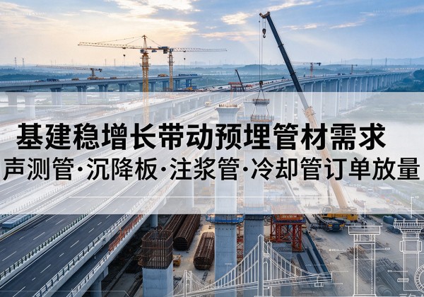 呼伦贝尔基建稳增长带动预埋监测管材需求，声测管、沉降板、注浆管订单持续放量